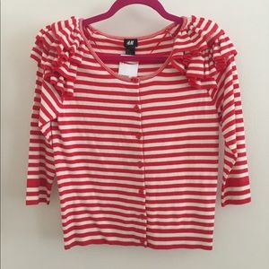 Red and white stripes top